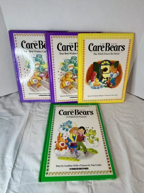 Vtg Lot 4 A Tale From The Care Bears Books/Hardcover-Parker Brothers/80s/see Pic