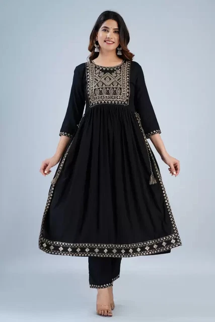 Bollywood Beautiful Kurti Pant Set Indian Designer Wedding Wear Kurta Pajama Set