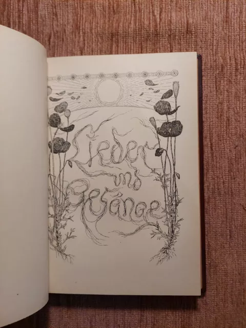 Evers HOHE LIEDER 1896 illustr. FIDUS Lebensreform LEDER HANDEINBAND Jugenstil 8