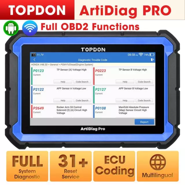 2023 Topdon Artidiag PRO Profi Auto Diagnosegerät OBD2 Scanner ALLE SYSTEM WIFI