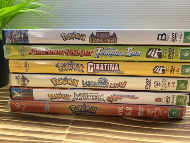 Pokémon DVD Bundle Lot Region 4 PAL 6x  DVDs Collection Animation