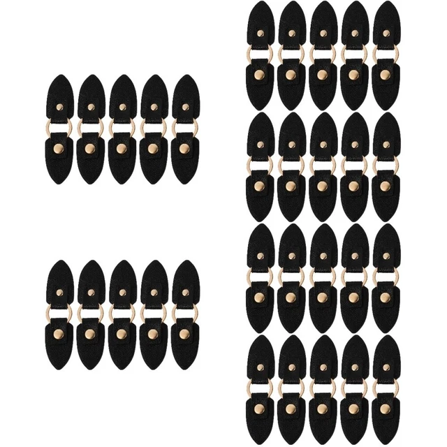 30 Pairs Duffle Buttons Wooden Sewing Metal Buckle Fastener