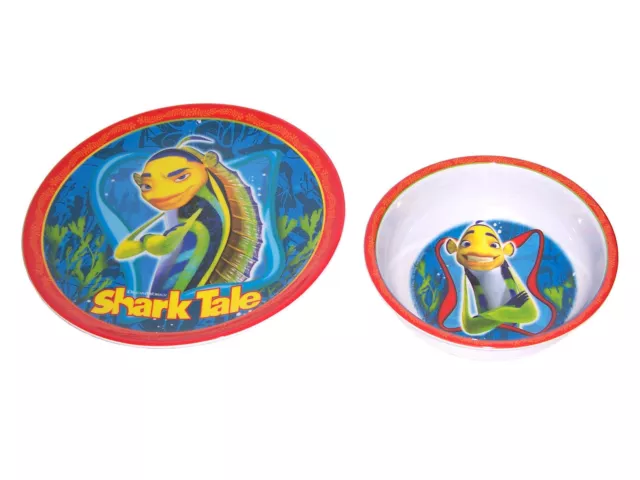 Dining Set SHARK TALE Oscar Plate & Bowl Toddler Plastic NEW