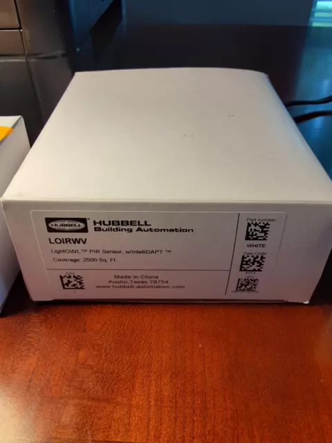 Hubbell LOIRWV LightOWL PIR Sensor w/IntelliDAPT 2500 Sq. Ft. Coverage White