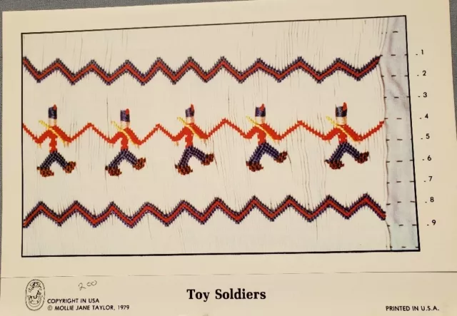 Smocking Plate Toy Soldiers by Mollie Jane Taylor Preowned