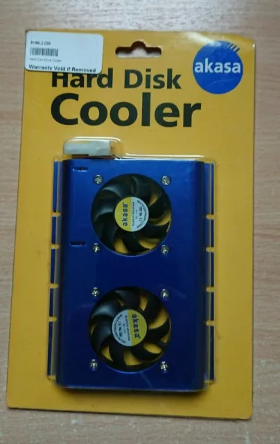 Hard Disk Drive Double Twin Cooler Safe Approved Fan 12V akasa Long Life Blue