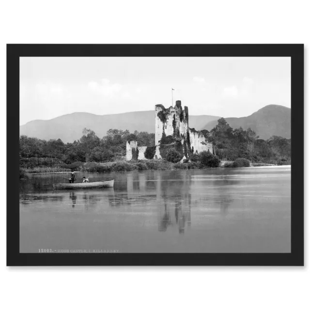 Vintage Photo Ross Castle Killarney Kerry Scenic Ireland Framed A3 Art Print