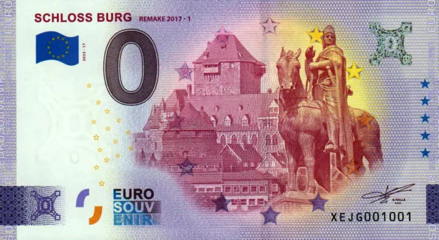 Null Euro Schein - 0 Euro Schein - Schloss Burg "Remake 2017-1" 2023-17