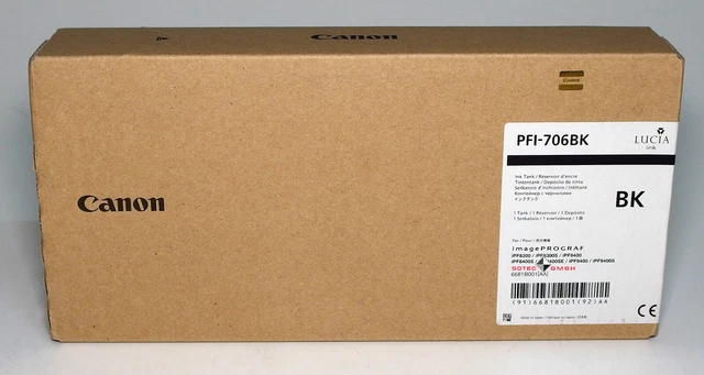 Canon Tinte Ink PFI-706BK Black Schwarz ImagePROGRAF iPF8300 iPF8400 iPF9400