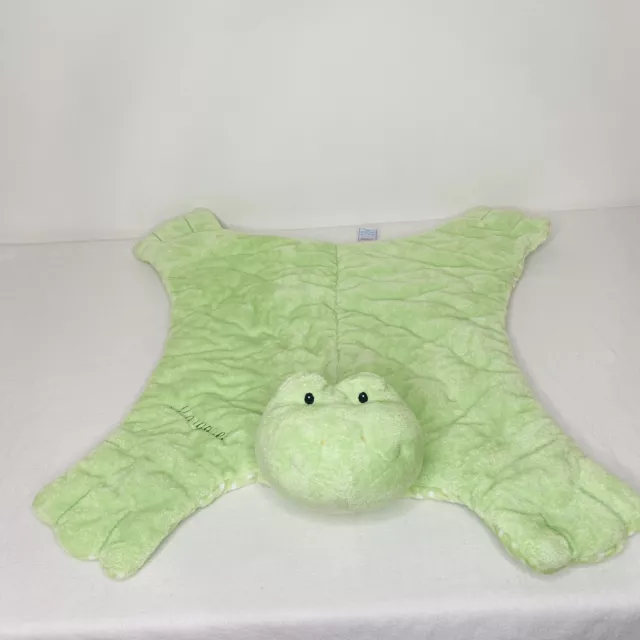 Baby Gund Dottie Dots Green Frog Comfy Cozy Plush Security Blanket "Margaret"