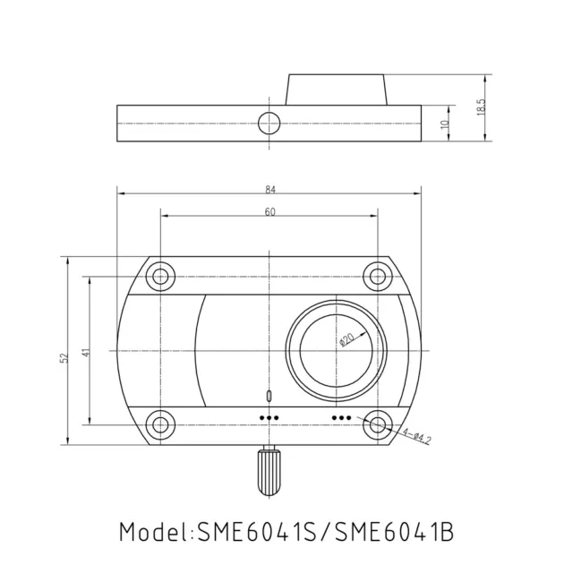 Agujero 20mm SME brazo de conversión phono base brazo para reproductor de discos de vinilo reemplazo 3