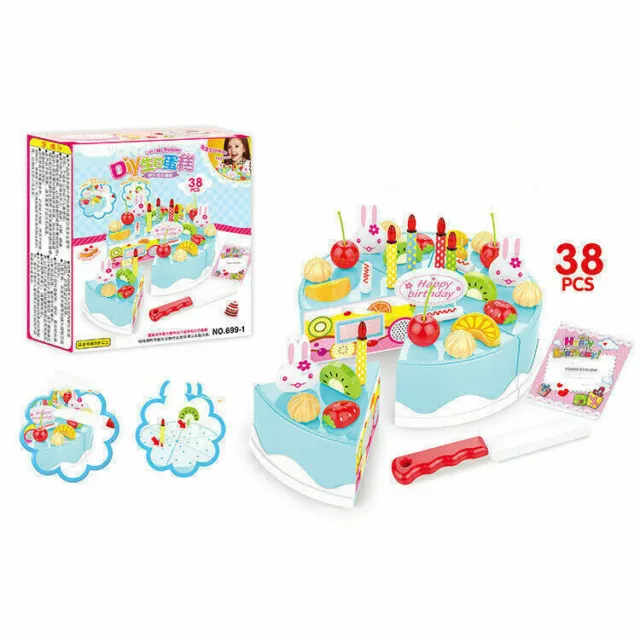 Lebensmittel Set Kuchen Schneide Spielzeug Kinder Spiel Küche Kaufladen Zubehör