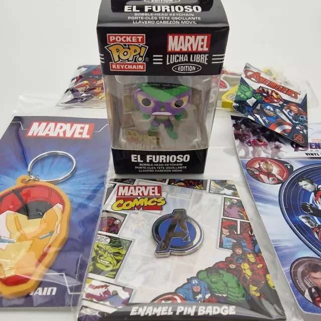 Marvel Avengers Toy Bundle FUNKO ENAMEL Pin Keychain MORE All Official New