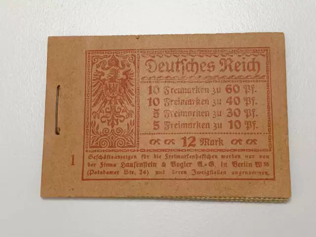 Deutsches Reich MH 15 B postfrisch Markenheftchen 1921, Mi. 950,- Euro