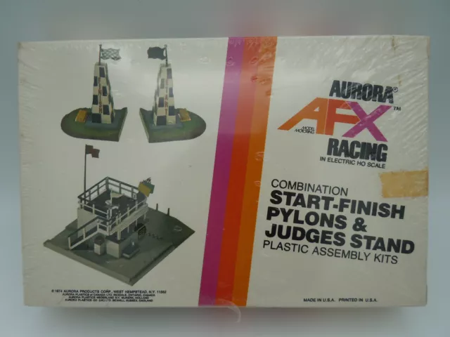 Aurora Afx Start Finish Pylons & Judges Stand Kits ~ New In Sealed Box ~ Rare