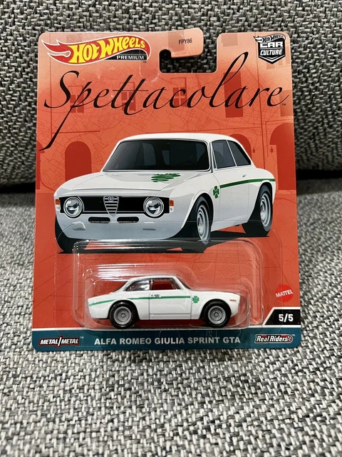 Hot Wheels Car Culture Alfa Romeo Giulia Sprint GTA Diecast Car - 1:64 Scale, Ages 3+