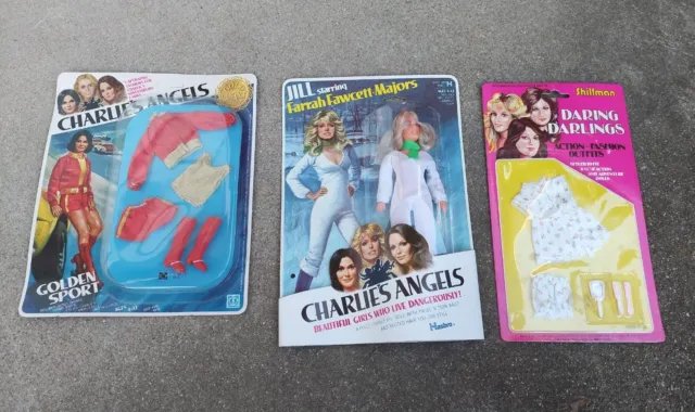 1977 "CHARLIE'S ANGELS" 8-1/2" JILL Farrah Fawcett Doll Outfits Original Hasbro
