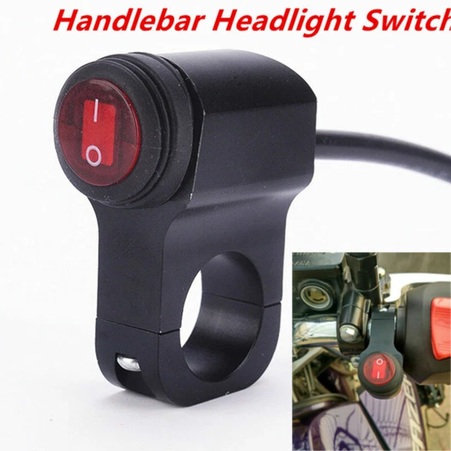 12V Motorcycle ATV Waterproof Handlebar Headlight Fog Spot light On/Off Switch