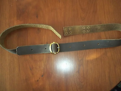 Musket Sling 1 1/4" Brass Buckle 18th century Reproduction Brown Tie