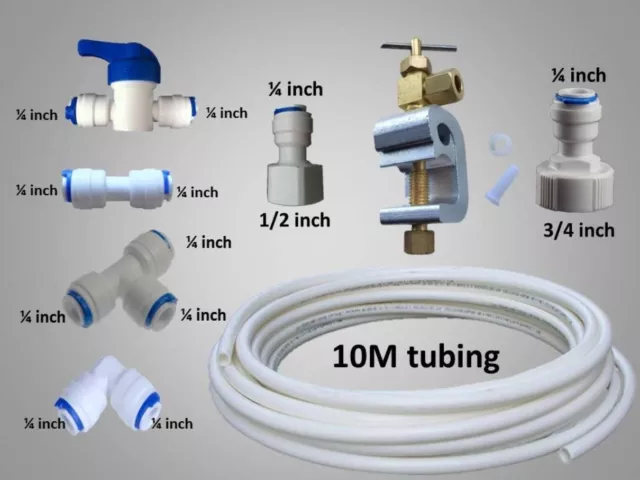 LIEBHERR AMERICAN/FRIDGE FREEZER Water Filter Connection Kit+10M Tubing ...