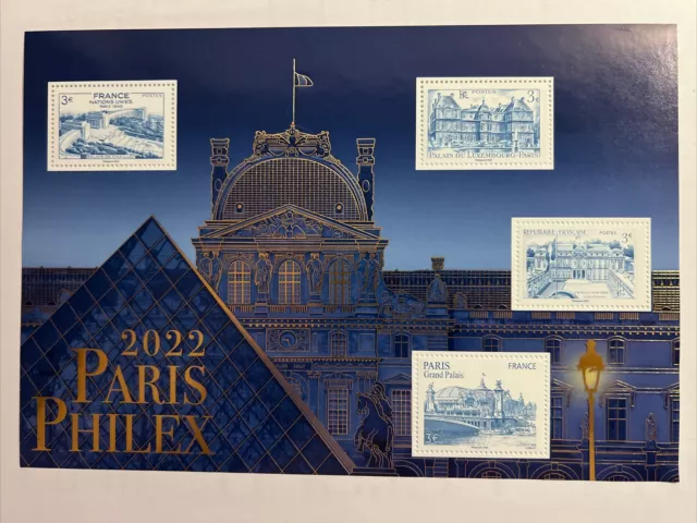 Timbre Bloc Feuillet F5595 Salon PARIS PHILEX 2022 NEUF** Monuments de Paris