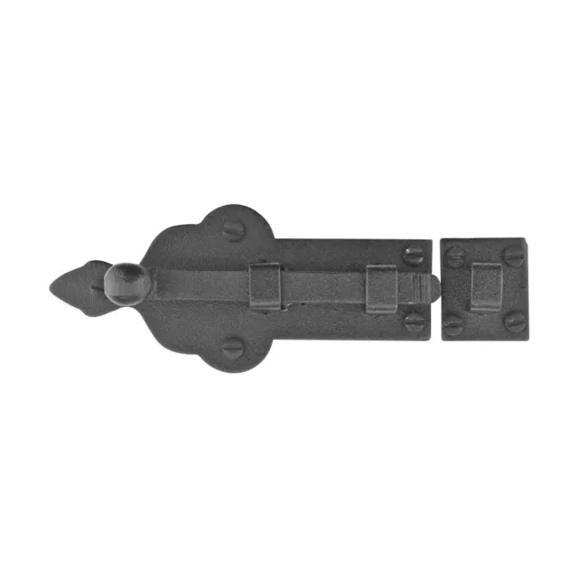 Black Slide Bolt Door Latch 3.75"L Rust Resistant Wrought Iron Renovators Supply