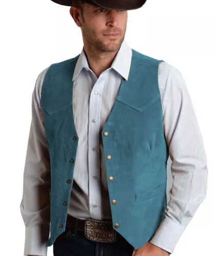 Mens Western Cowboy Waistcoat Vintage Hunting Fishing Vests M Large XL XXL 3XL