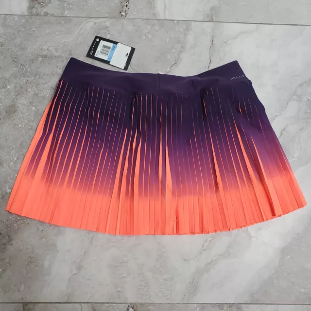 RARE NWT Nike Court Premier Victory Skirt Skort Purple Mango M Pleated PLEAT 3