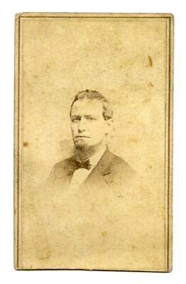 Civil War Era Cdv*Cincinnati Ohio*Leon Van Loo*Antique Photograph.bow Tie Man