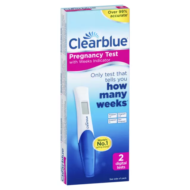 Clearblue Pregnancy Test with Weeks Indicator 2 Digital Tests Over 99% Accurate