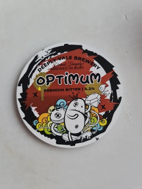 DEEPLY VALE Brewery " OPTIMUM " beer Pump Clip / Badge