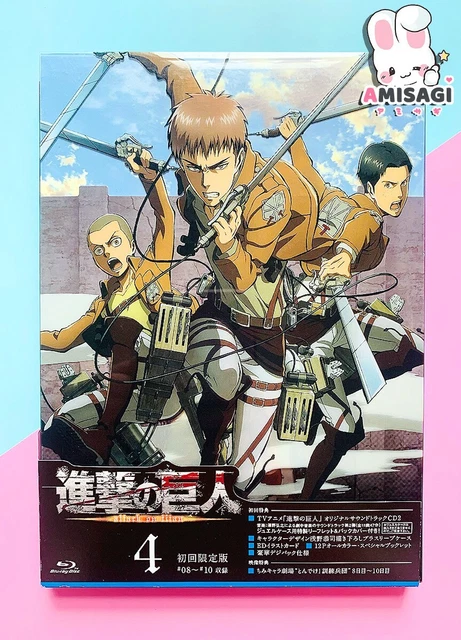 ATTACK ON TITAN Vol.4 Edition Limitée Blu-Ray + Ost-Cd Anime Manga - Attack On Titan Season 4 Blu Ray