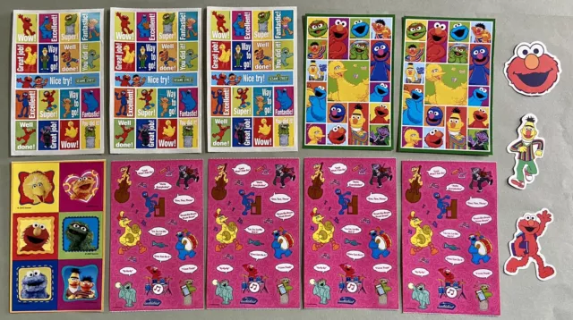 Lot Of 10+ Sheets of Sesame Street, Elmo Sandylion, Etc