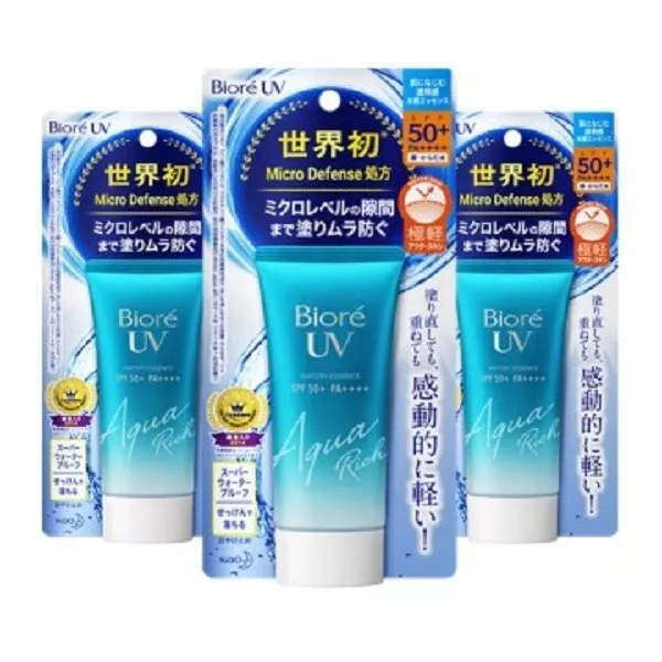 2019 Biore UV Aqua Rich Watery Essence Sunscreen SPF50+ PA++++ 50g 3pcs NEW F/S