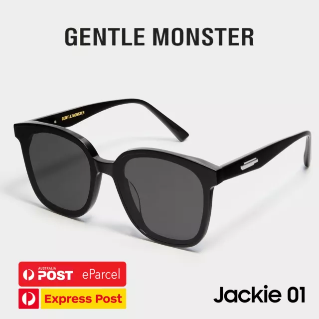 Gentle Monster Jackie 01 Unisex womens Sunglasses. Black polarized uv protection