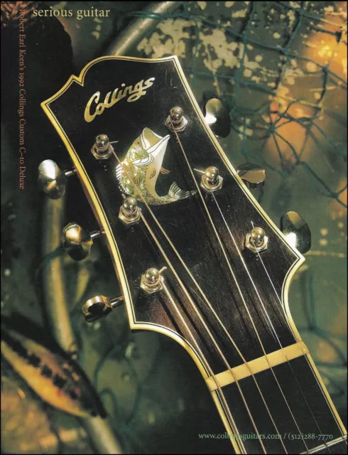 Robert Earl Keen 1992 Collings Custom C-10 Deluxe acoustic guitar 2008 ad print