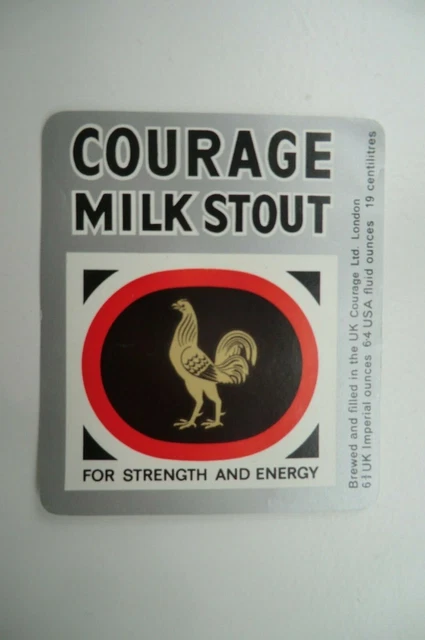 Mint Courage London Milk Stout Brewery Beer Bottle Label