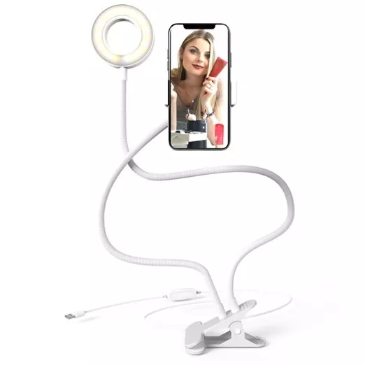 Flexible White & RGB Ring Light with Smartphone Holder