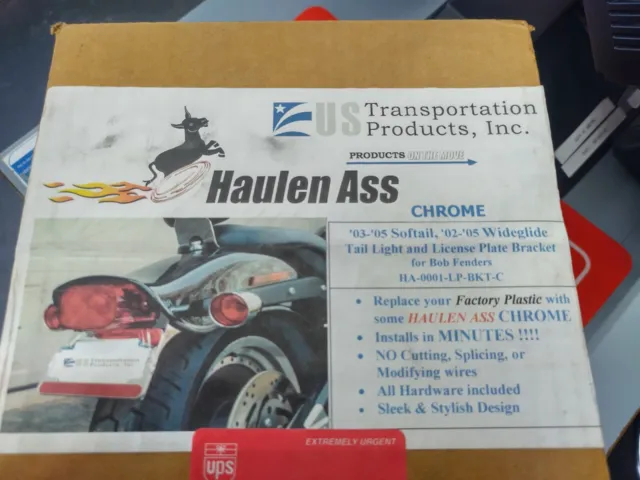 Haulen Ass Tail Light/ License Plate Bracket for 03-05 Softail & 02-05 Wideglide