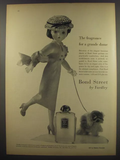 1956 Yardley Bond Street Perfume Ad - Doll by Madame Alexander