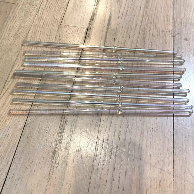 10 Glass Rods Swizzle Stick Chandelier Light Replacement Part 11.5"L