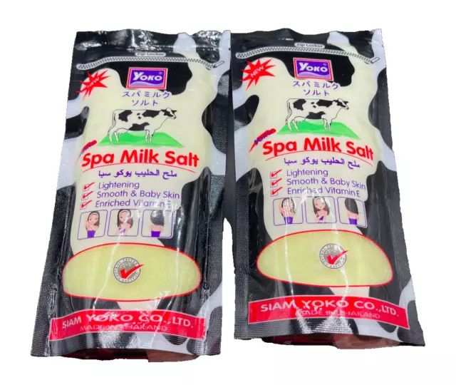 Lot of 2 ~ YOKO Spa Milk Salt  Bath with Vitamin E 300g ~ New