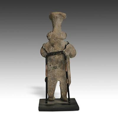 Pre-Columbian Terra Cotta Standing Figure Colima West Mexico 100 Bc - 300 Ad 3