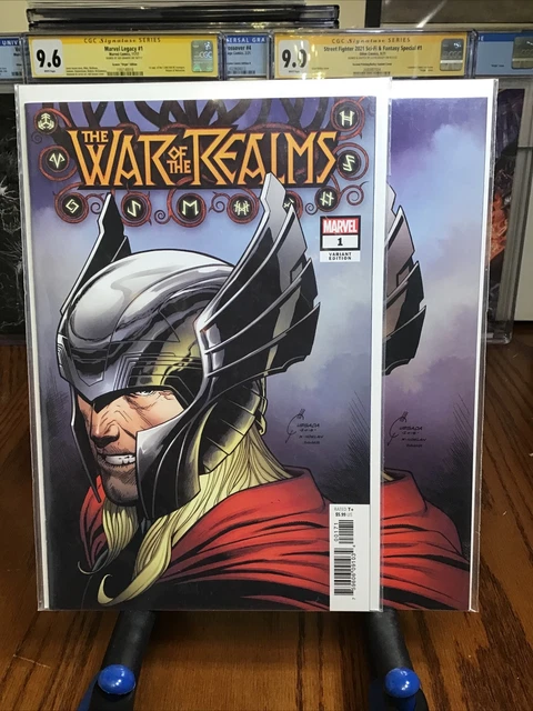 War Of The Realms #1 Marvel 1:100 1:50 Joe Quesada Trade Virgin Variant Set B13
