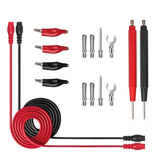 Test Leads Kit Replaceable Wires Probes For Digital Multimeter Crocodile  Clips