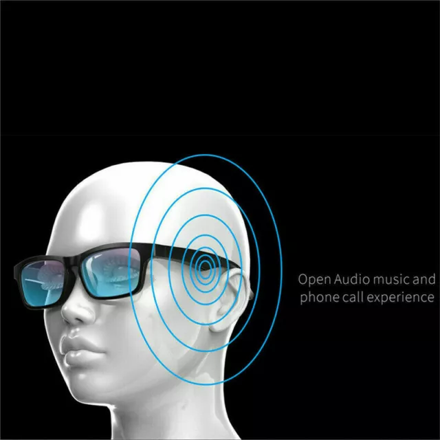 Bone Conduction Glasses Sunglasses Stereo Bluetooth Waterproof Headset 2