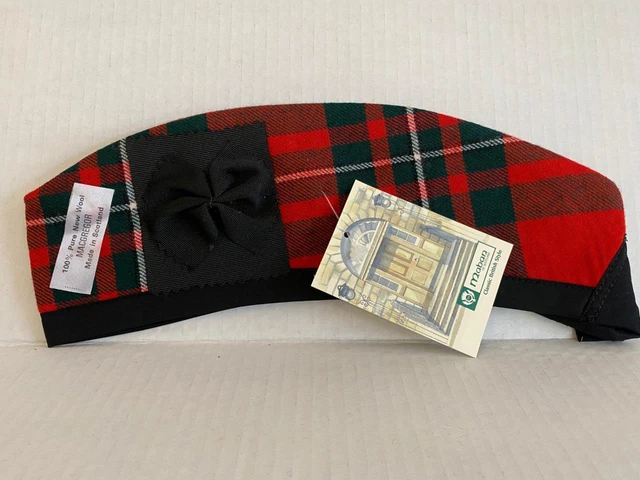Maban Glengarry Piper Hat MacGregor Made Scotland 100% Wool NWT SHIPS FREE
