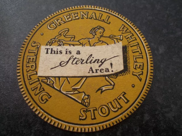 Greenall Whitley Sterling Stout Bar Mat vintage