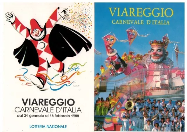 Carnevale di Viareggio 1988 - Cartoline ufficiali nuove