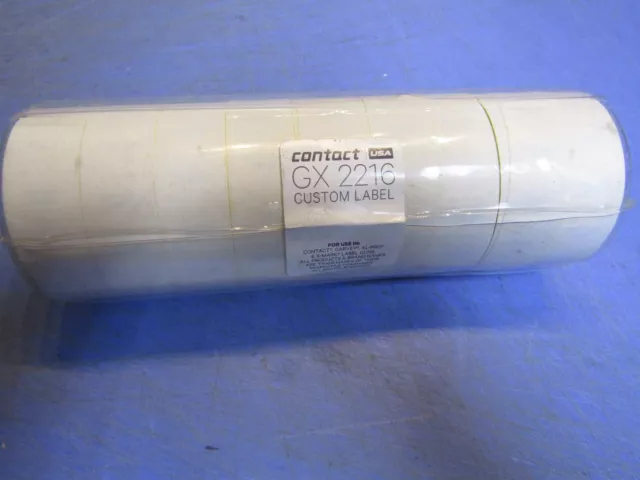 GX2216 Labels, Security Cut, for Contact Label Guns 66.22, 77.22, 88.22 Yellow